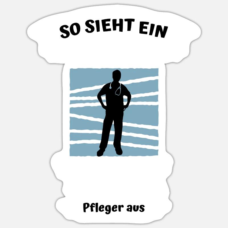So sieht ein cooler Pfleger aus Altenpfleger Sticker Größe S (10 x 10 cm)