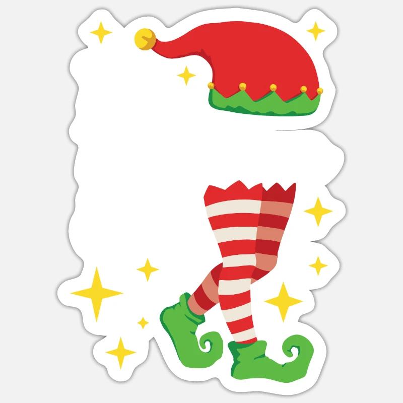 The Elf Mutter Elfe - Sticker Größe S (10 x 10 cm) - Mattweiß
