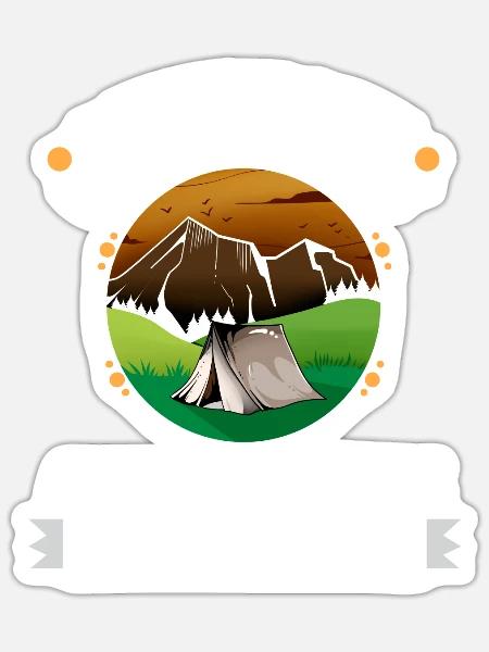 Alaska Range Is On My List Hiking Camping Hiker - Sticker Größe S (10 x 10 cm) - Mattweiß