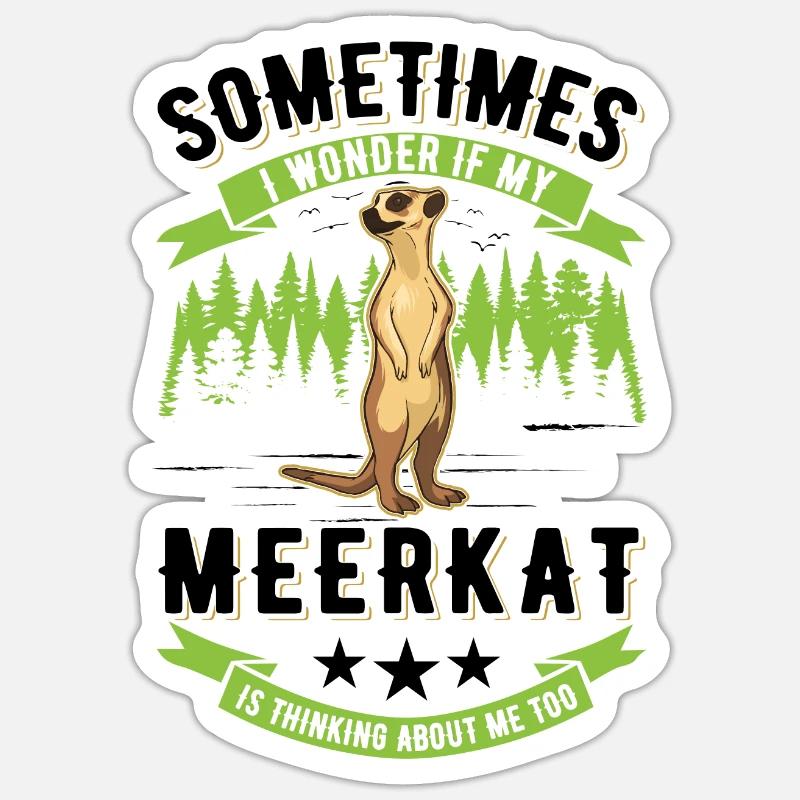 Erdmännchen Surikat Meerkat - Sticker Größe S (10 x 10 cm) - Mattweiß