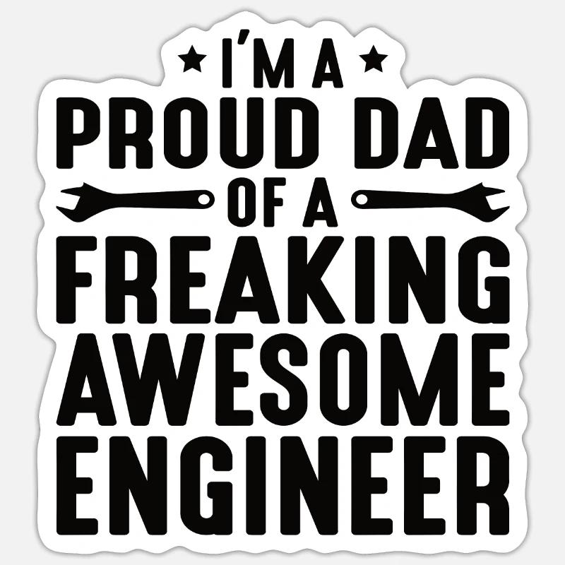 Engineer Brain Mechanical Engineering Electrical Engineering Son Sticker size S (10 x 10 cm)