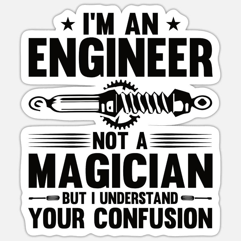 Engineer Brain Mechanical Engineering Electrical Engineering Math Sticker size S (10 x 10 cm)