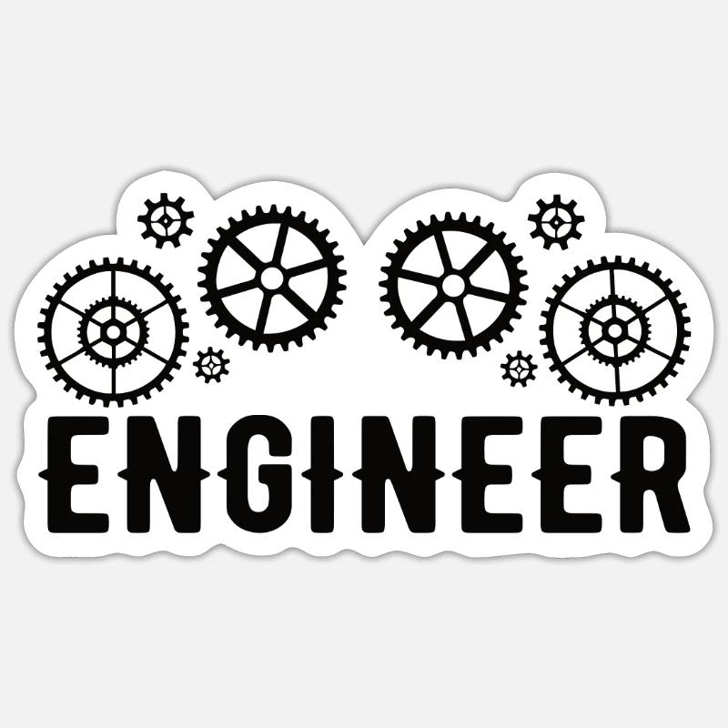 Engineer Brain Mechanical Engineering Electrical Engineering Math Sticker size S (10 x 10 cm)