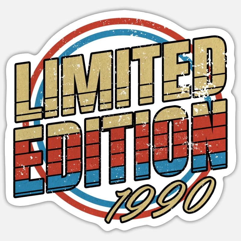 Edition Limitée Millésime 1990 - Sticker taille S (10 x 10 cm) - blanc mat