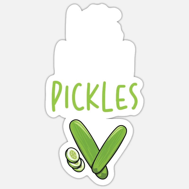 Live Laugh Pickles - Sticker size S (10 x 10 cm) - white matte