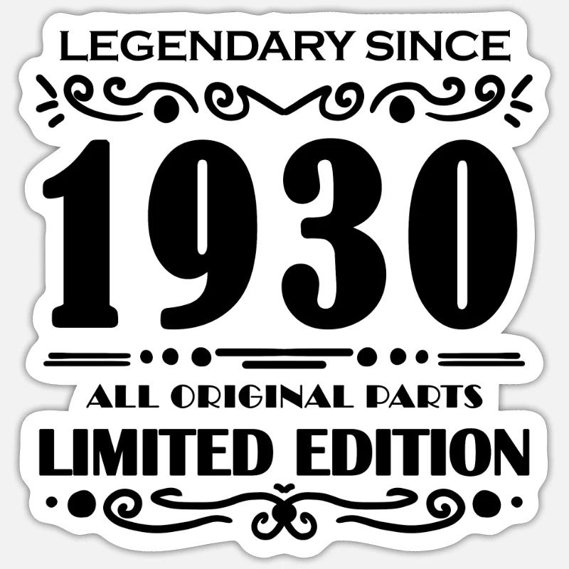 1930 - Sticker taille S (10 x 10 cm) - blanc mat