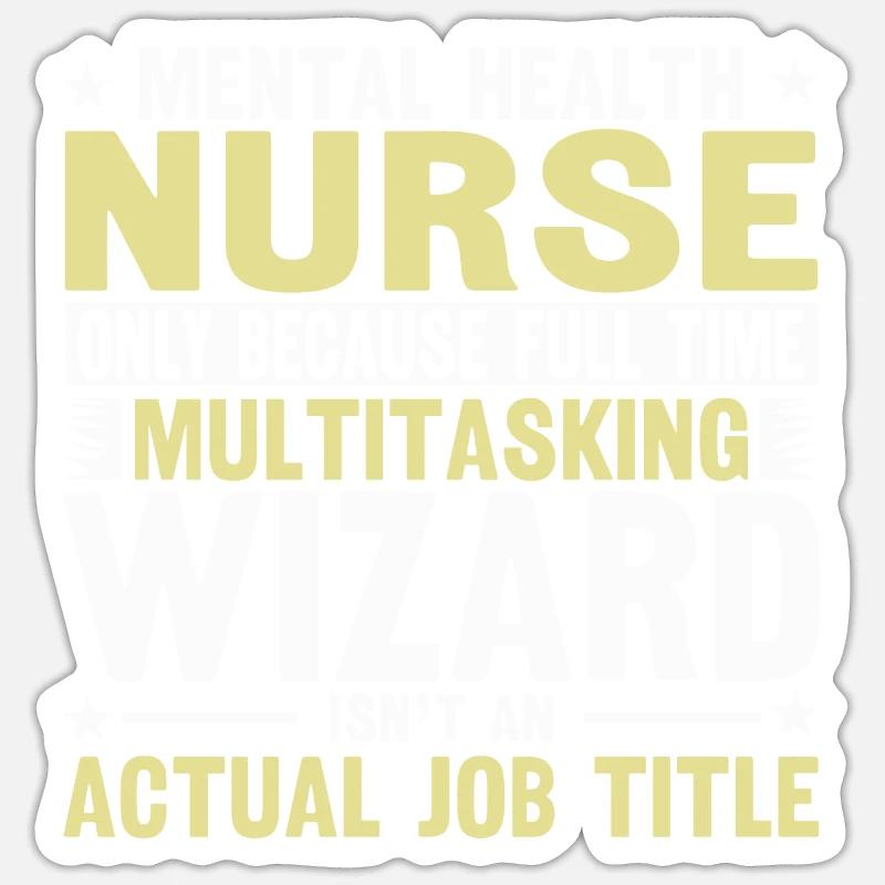 Infirmière juste parce qu’elle est multitâche à temps plein - Sticker taille S (10 x 10 cm) - blanc mat
