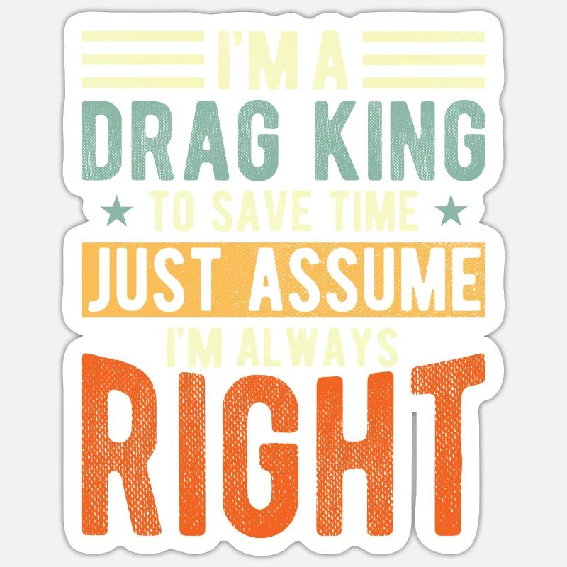 Pull King - Sticker size S (10 x 10 cm) - white matte