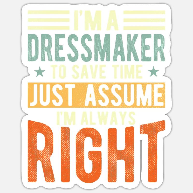 Tailleur - Sticker taille S (10 x 10 cm) - blanc mat