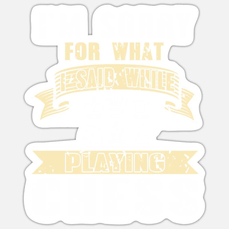 Im sorry for wait i said while playing chess Sticker size S (10 x 10 cm)