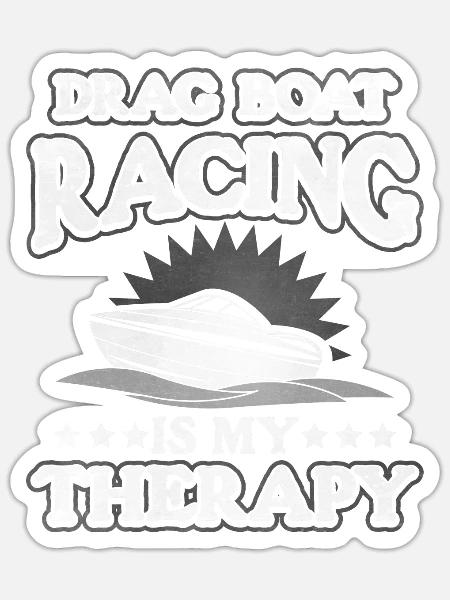 Drachenbootrennen Drachenboot - Sticker Größe S (10 x 10 cm) - Mattweiß