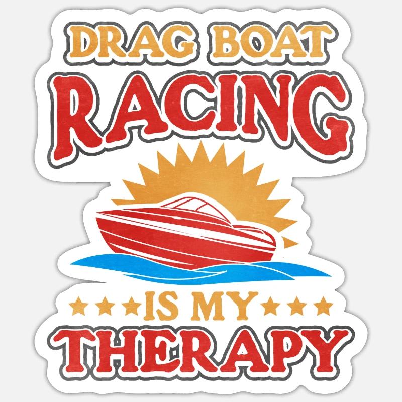 Drachenbootrennen Drachenboot - Sticker Größe S (10 x 10 cm) - Mattweiß