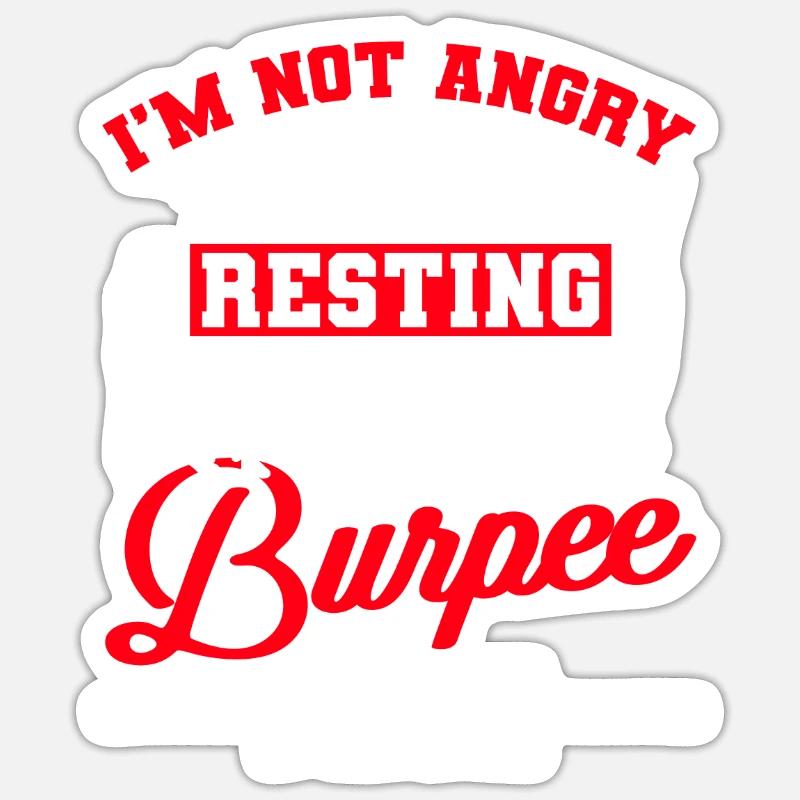 Burpees - Sticker size S (10 x 10 cm) - white matte