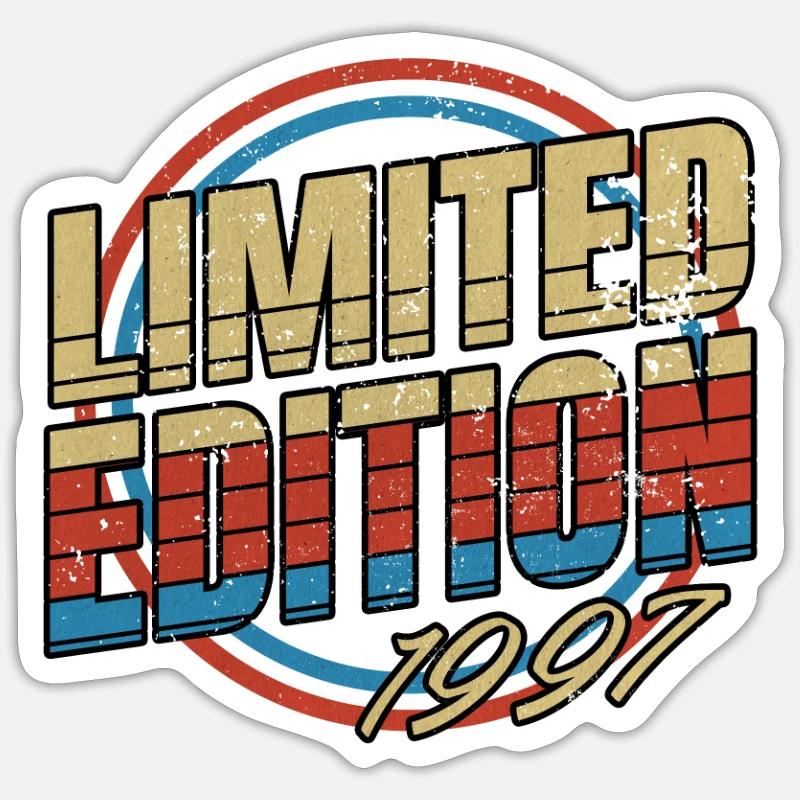 Edition Limitée Millésime 1997 - Sticker taille S (10 x 10 cm) - blanc mat