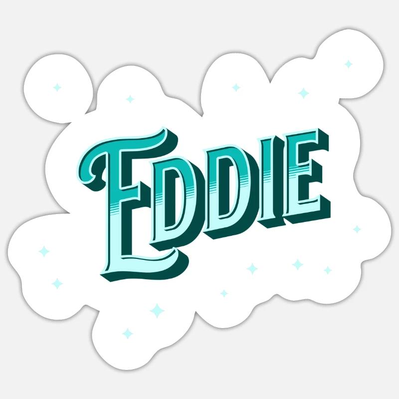Eddie name personalized Sticker size S (10 x 10 cm)