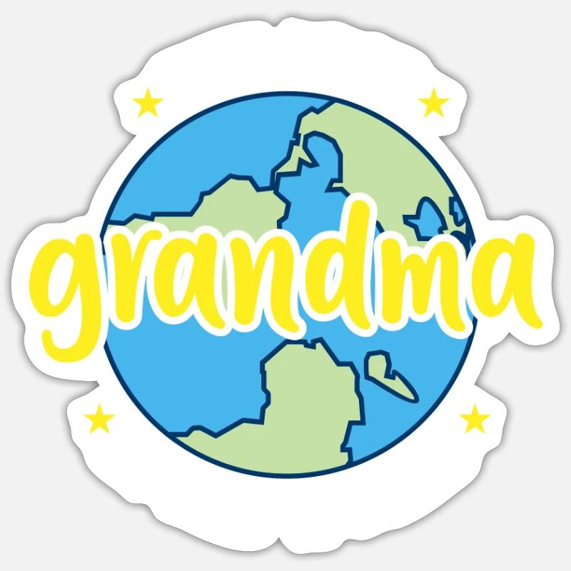 Die beste Großmutter der Welt - Oma Frau Muttertag Sticker Größe S (10 x 10 cm)