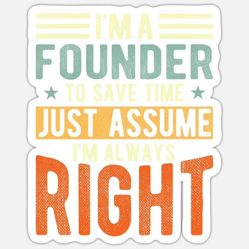Founder - Sticker size S (10 x 10 cm) - white matte