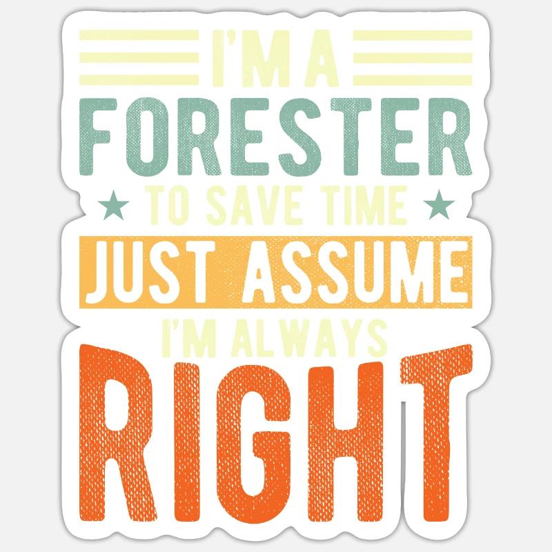 Forester - Sticker size S (10 x 10 cm) - white matte