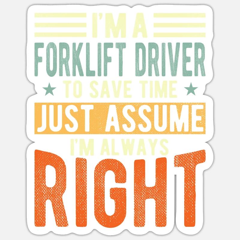 Gabelstaplerfahrer Sticker Größe S (10 x 10 cm)