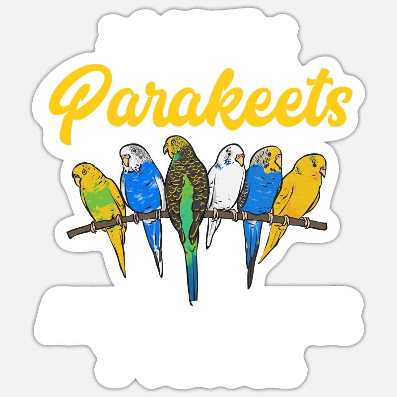 Budgerigar Perruche Oiseau Cadeau pour animaux de compagnie Sticker taille S (10 x 10 cm)