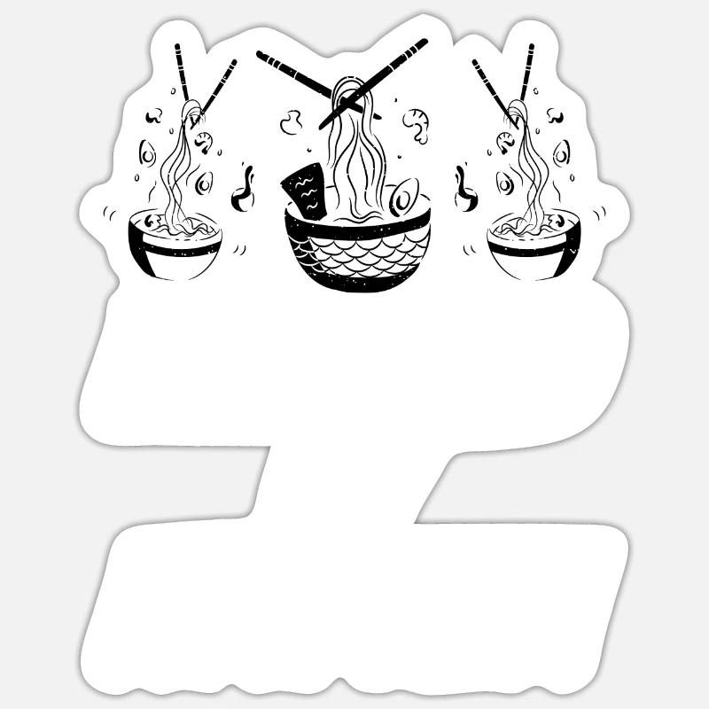 Ramen Lover - Sticker size S (10 x 10 cm) - white matte