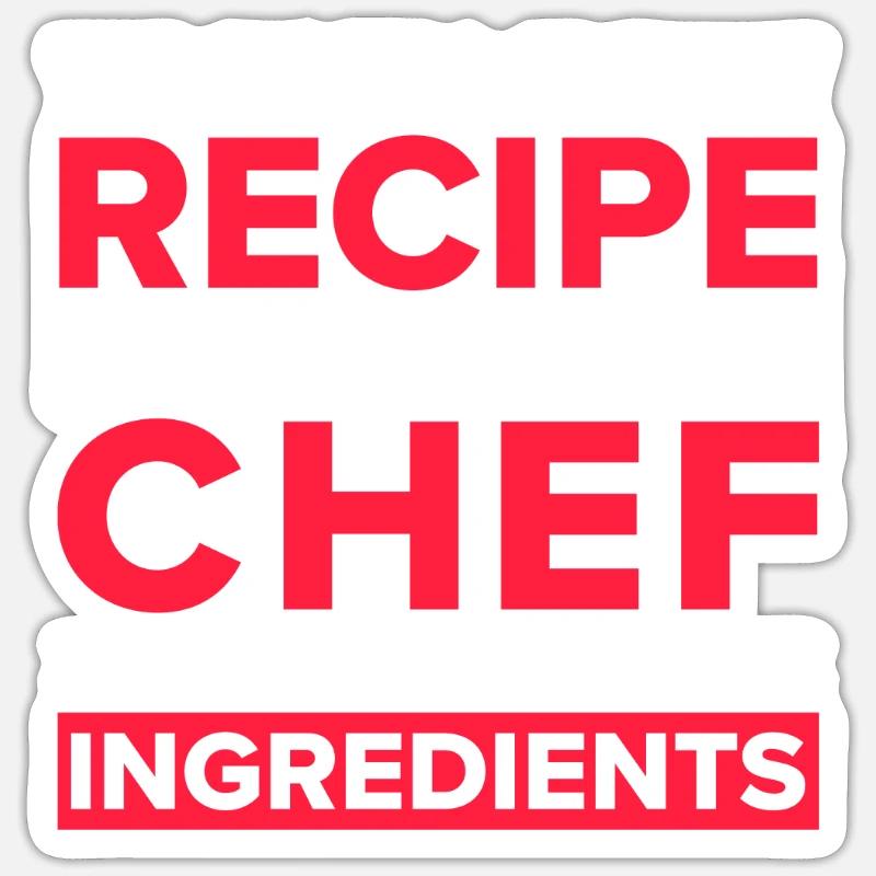 Küchenchef Spruch Geschenk Lustig Koch - Sticker Größe S (10 x 10 cm) - Mattweiß