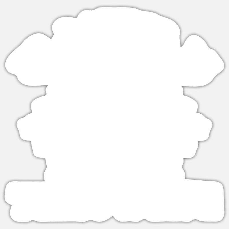 Messerwurfscheibe Geschenk Messerwerfer - Sticker Größe S (10 x 10 cm) - Mattweiß