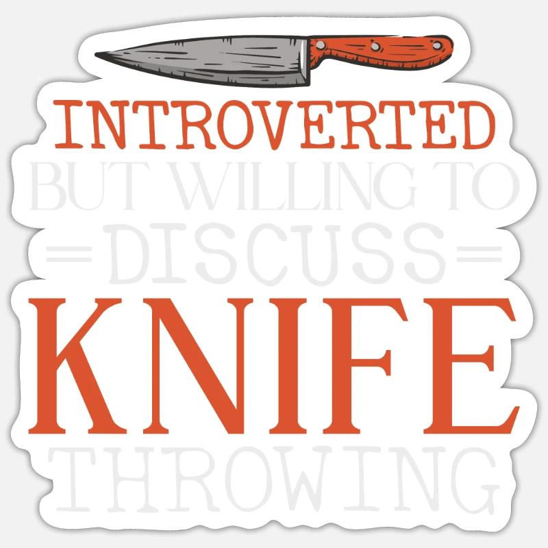 Messerwurfscheibe Geschenk Messerwerfer Sticker Größe S (10 x 10 cm)