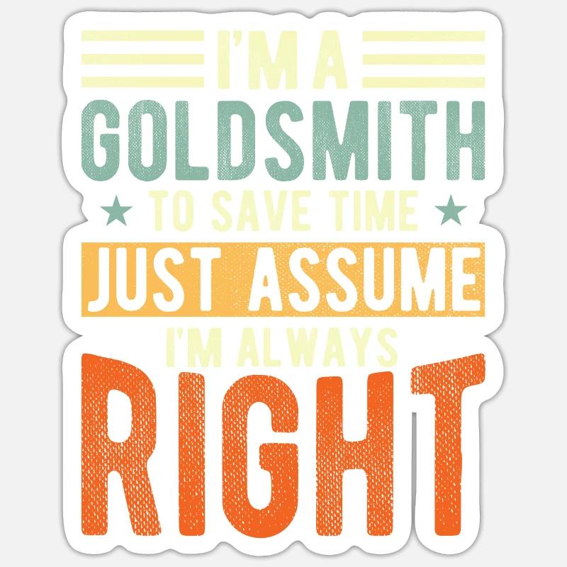 Goldsmith - Sticker size S (10 x 10 cm) - white matte