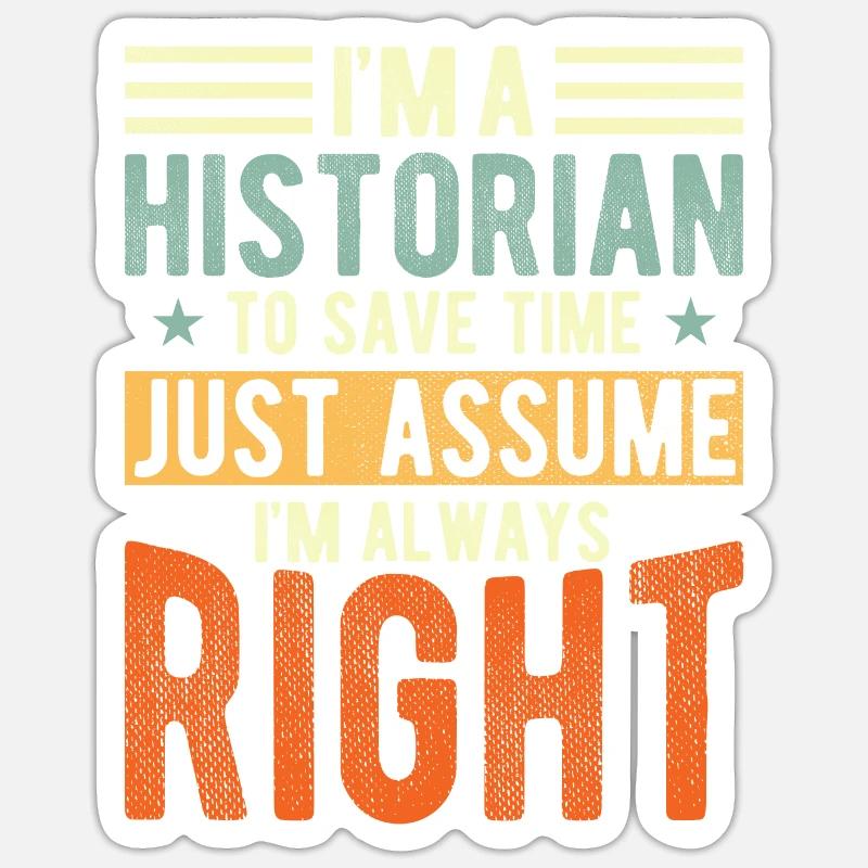Historiker - Sticker Größe S (10 x 10 cm) - Mattweiß