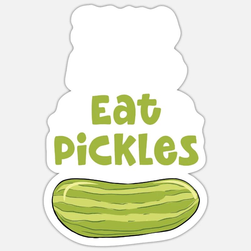 Save Meat Eat Pickles - Sticker size S (10 x 10 cm) - white matte