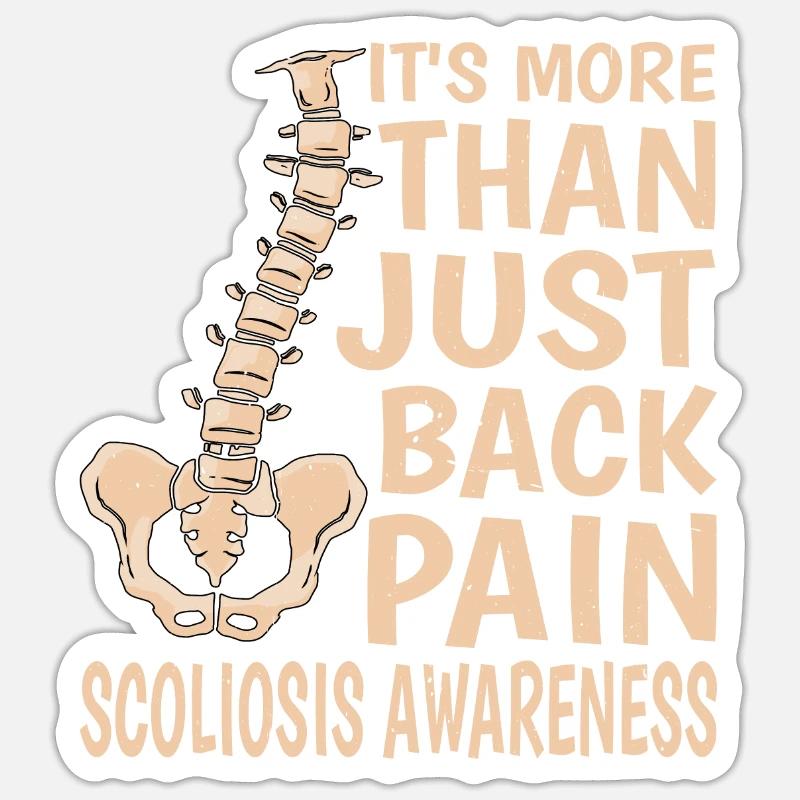 C’est plus qu’un simple mal de dos, la scoliose 5 Sticker taille S (10 x 10 cm)