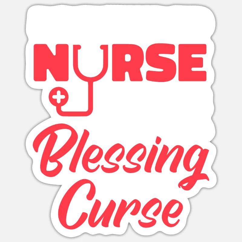 Krankenschwester - Sticker Größe S (10 x 10 cm) - Mattweiß