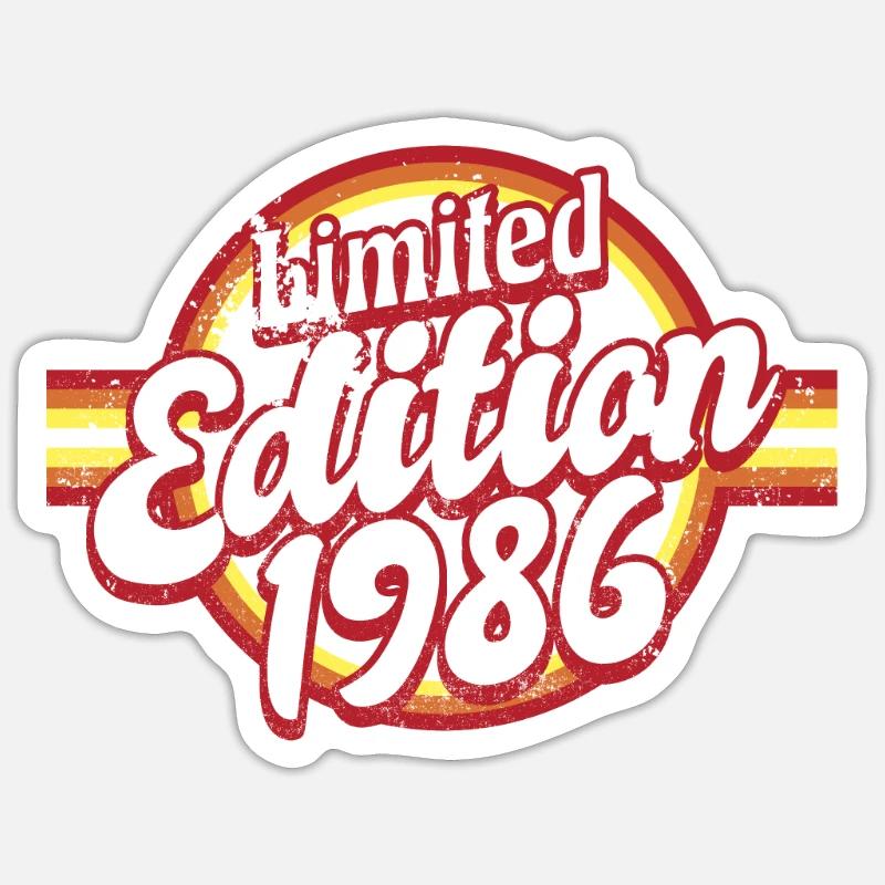 Edition Limitée Millésime 1986 - Sticker taille S (10 x 10 cm) - blanc mat