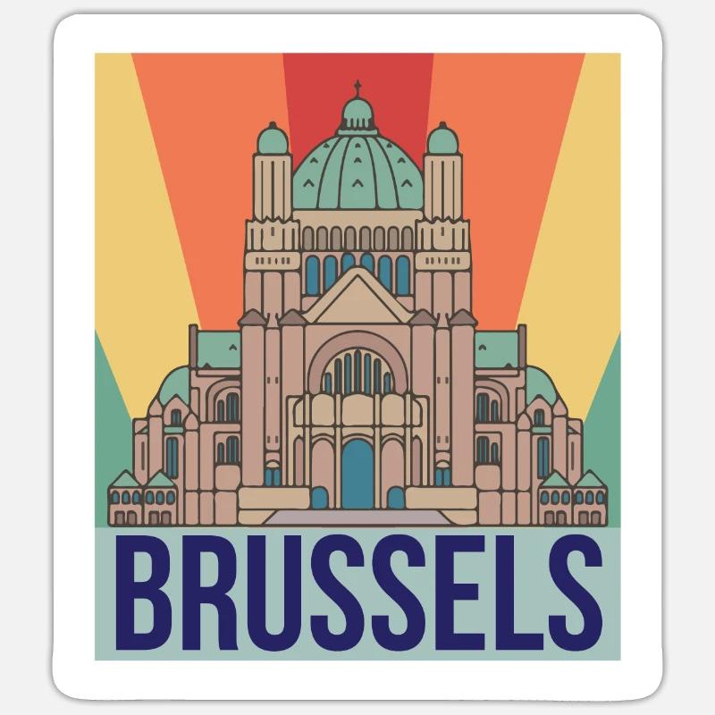 Brussels Science Atomic nucleus Physics Atomic physicist Sticker size S (10 x 10 cm)