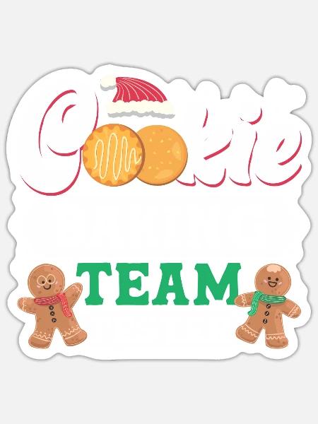 Cookie Christmas Baking Team Tester For Baker - Sticker Größe S (10 x 10 cm) - Mattweiß
