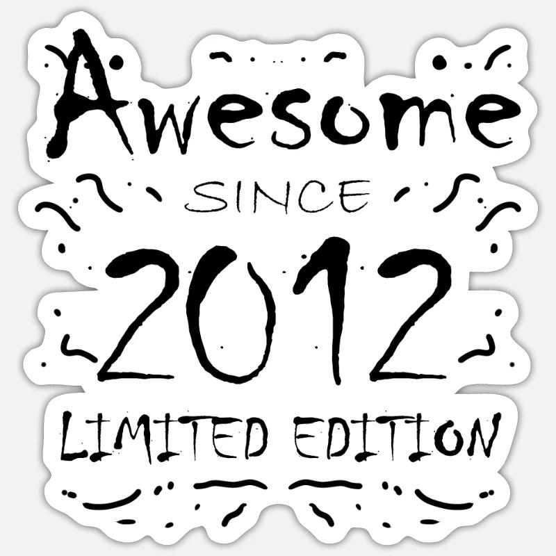 2012 - Sticker taille S (10 x 10 cm) - blanc mat