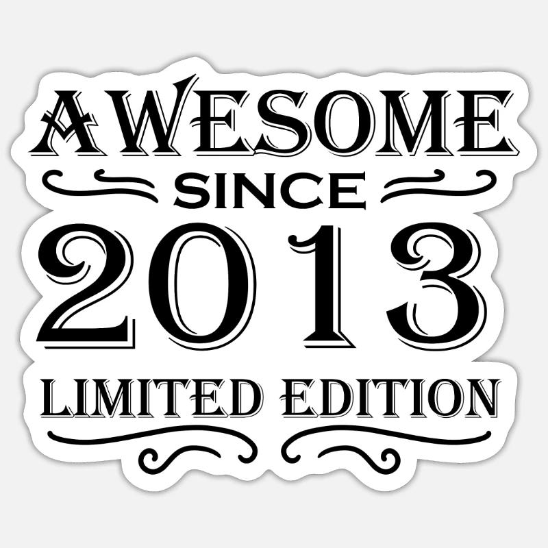 2013 - Sticker taille S (10 x 10 cm) - blanc mat