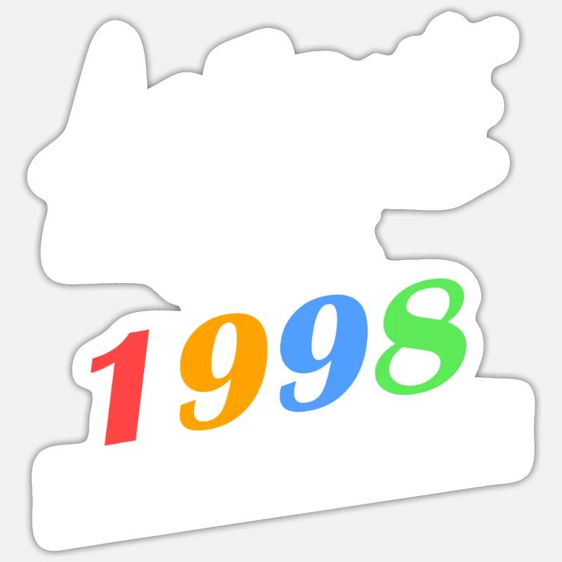 1998 - Sticker Größe S (10 x 10 cm) - Mattweiß