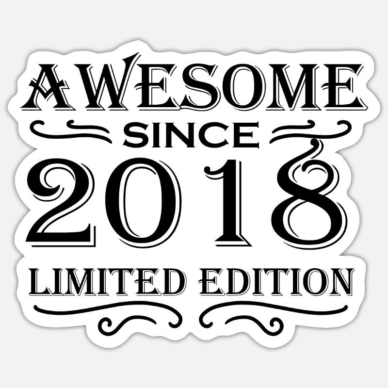 2018 - Sticker taille S (10 x 10 cm) - blanc mat