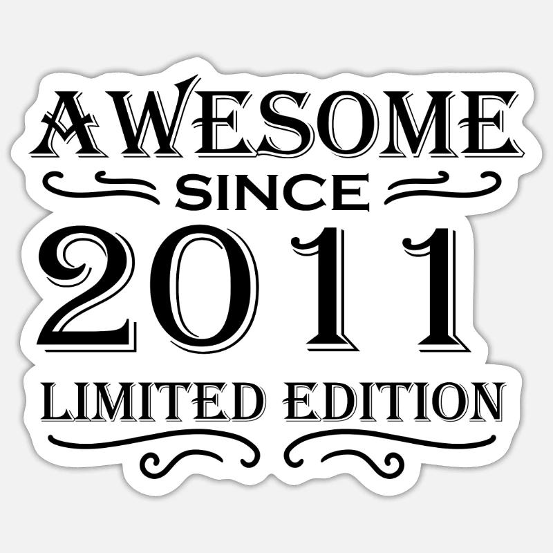 2011 - Sticker size S (10 x 10 cm) - white matte