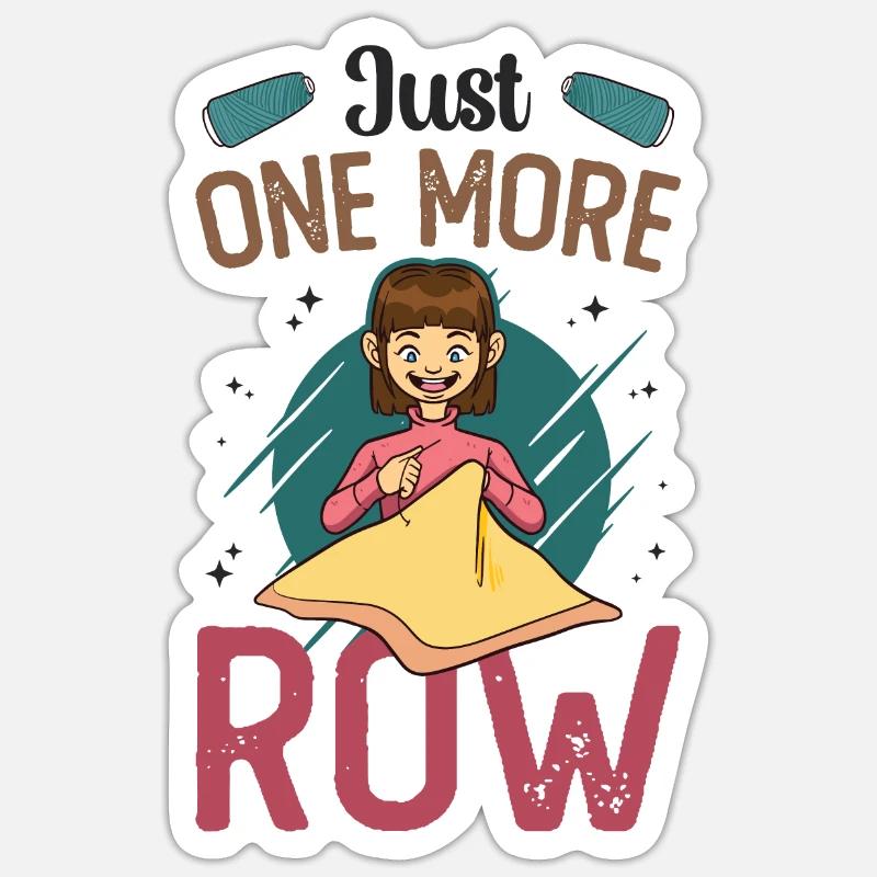 Only a row of crochet Sticker size S (10 x 10 cm)