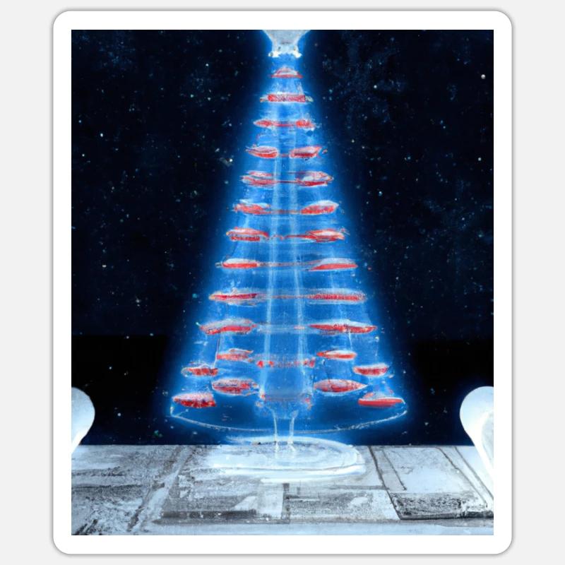 Plan schématique de l’arbre de Noël Sticker taille S (10 x 10 cm)