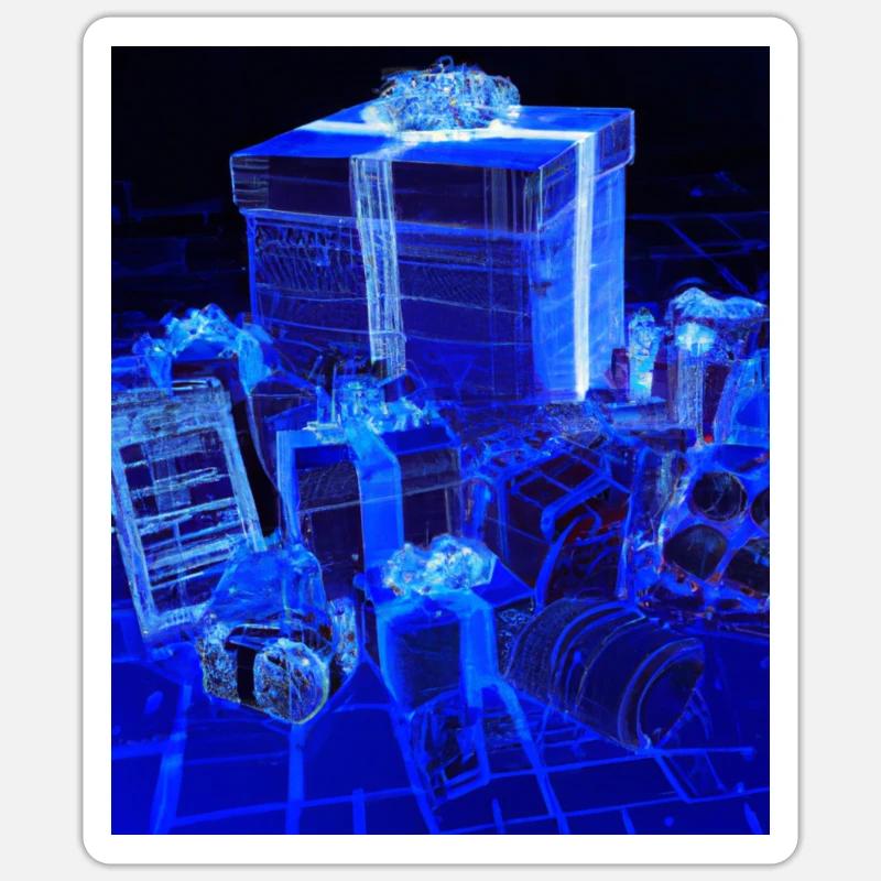 Weihnachten Weihnachtsbaum Schematic Blaupause Sticker Größe S (10 x 10 cm)