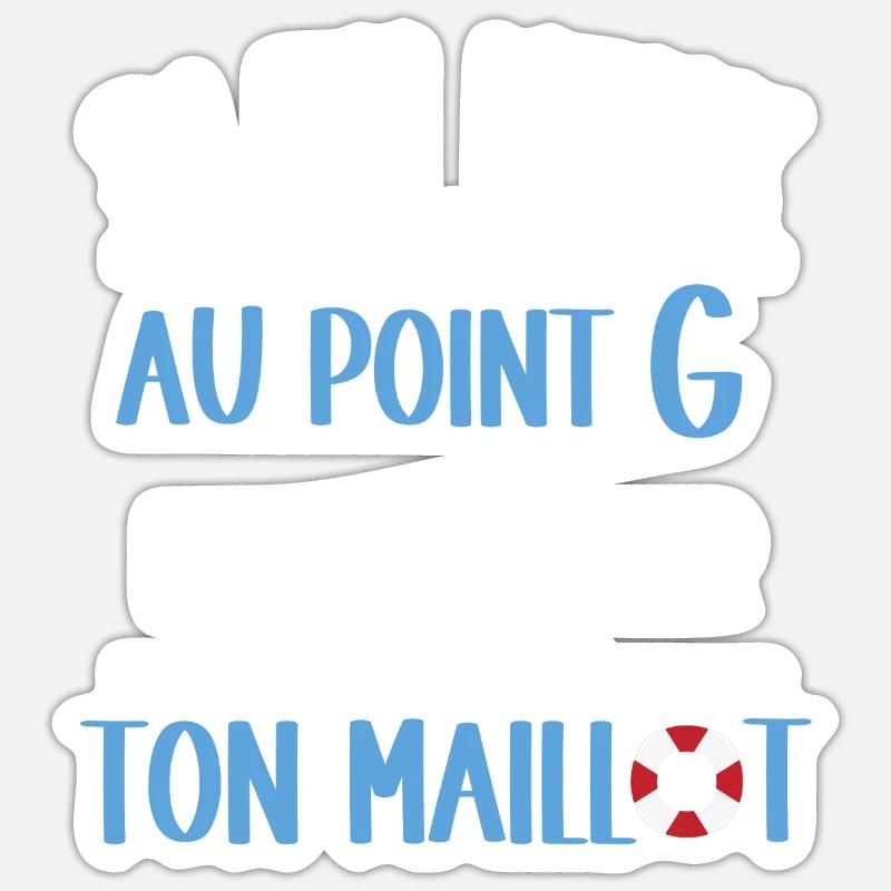Blague de couple point G - Sticker taille S (10 x 10 cm) - blanc mat