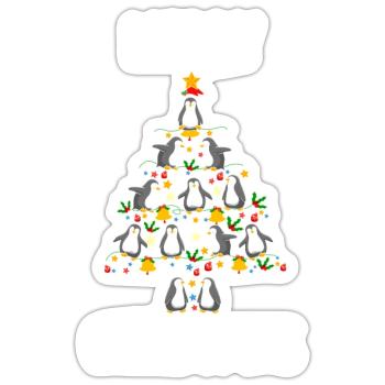 Joyeux Noël Drôle de Chemise de Noël - Sticker taille S (10 x 10 cm) - blanc mat - Devant