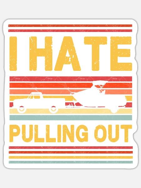 Ich hasse Ausziehen - Bootfahren - Sticker Größe S (10 x 10 cm) - Mattweiß