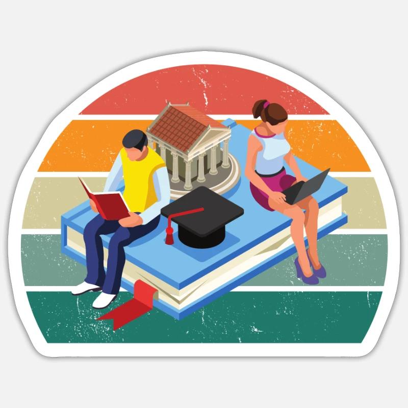Studying Student Studies Degree Bachelor University Sticker size S (10 x 10 cm)