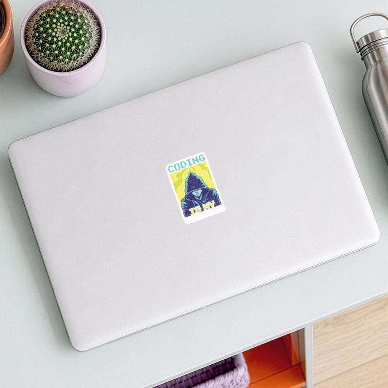 Coding Ist Meine Superkraft Coder Programmierer Sticker Größe S (10 x 10 cm)