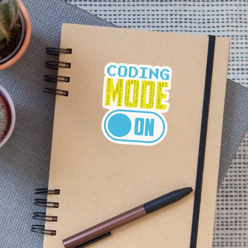 Mode de programmation A Codeur Programmeur Sticker taille S (10 x 10 cm)